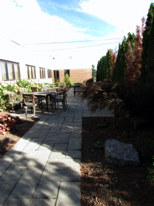 commercial landscaping outdoor seating northwestern in