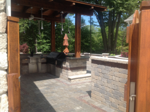 residential landscaping outdoor living with grill northwestern in